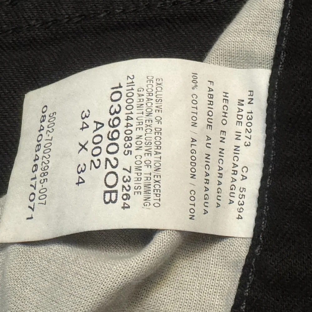 NWT Wrangler Regular Fit Size:34x34 Regular Fit Jeans Straight Black Men